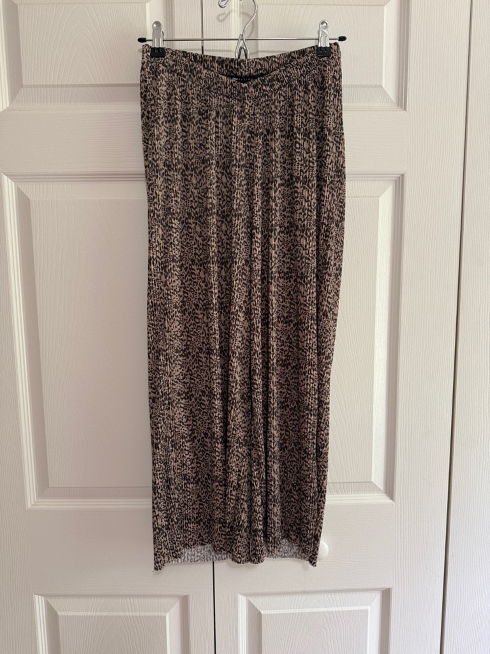 ASOS Taupe and Black Pleated Animal-Print pant